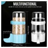 Weewooday 4 Pieces Automatic Bird Feeder Cage Water Dispenser Bird Water Feeder Hamster Cage Waterer Accessory Drinker Bottle for Hamster Parrot(Cute Style,Blue, White,490 ml)
