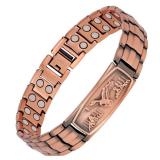 Feraco Copper Bracelet for Men-Magnetic Bracelets 99.99% Pure Copper Jewelry Gift with Adjustable Sizing Tool, Magnetic Field Therapy Jewelry with Eagle Pattern
