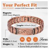Feraco Copper Bracelet for Men-Magnetic Bracelets 99.99% Pure Copper Jewelry Gift with Adjustable Sizing Tool, Magnetic Field Therapy Jewelry with Eagle Pattern