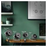 Vornado Pivot Clip Personal Air Circulator Fan with Multi-Surface Clip, Quiet Portable Fan for Office or Bedroom, 3 Speeds, Black
