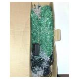 Christmas Decorations Outdoor 4 Sets Solar Christmas Tree with 80pcs Multi-Color C6 Snowflake Led Lights 8 Lighting Modes Waterproof Pathway Lights for Outside House Garden Yard