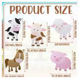 Pinkunn 5 Pcs Farm Animal Yard Party Signs Decoration, 15.7-21.7 inch Farm Animal Cardboard Cutouts Thanksgiving Party Lawn Decoration for Farmhouse Theme Barnyard Birthday Baby Shower Yard Decor