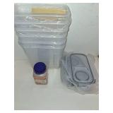 YOOPAI Filament Storage Box - 6 Pack Filament Container for 3D Printing Sealing and Protection - Portable Storage Box with Desiccants&Label for Home&Office,Water-Proof and Dust-Proof 4.0L(9.03*8*3)