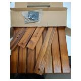 Utoplike Teak Side Table Outdoor, Patio End Table Double Layer, Wooden Coffee Accent Tables for Backyard, Garden, Bed, Living Room, Couch, Two-Tier