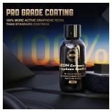 20H Professional Graphene Ceramic Coating for Cars (70ml) - 10+ Years Protection, Hydrophobic, Scratch & UV Resistant, High Gloss Finish - Professional-Grade Car Detailing Kit - Easy Application