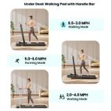 $130 Walking Pad Under Desk Treadmill with Incline, 2.5HP, 265 lb