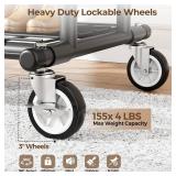 $100 Rolling Clothes Rack with Shelves, 620 lb Capacity, 2-Rod, Black