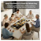 $110 Electric Warming Trays for Buffets XXL 40x14 Touchscreen 9 Temp