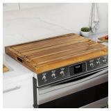 $74 BLUEWEST Noodle Board Stove Cover with Handles, 3-in-1 Wood Top