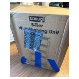 5-Tier Shelf Organizer, Heavy-Duty Shelving, Black 33x12.6x72