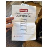 5-Tier Shelf Organizer, Heavy-Duty Shelving, Black 33x12.6x72