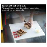 CURTA Cutting Board, 20x14x0.5 in, Brown Color-Coded, Anti-Slip