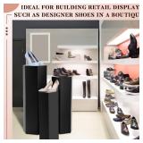 $175 3 Pcs Matte Black Pedestal Stands for Display (Hexagonal Metal)