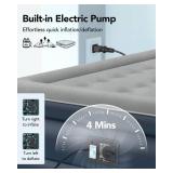 $110 iDOO King Size Air Mattress with Built-in Pump 18" Raised 750lbs