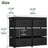 Dresser with 6 Fabric Drawers, Metal Frame Cube Storage Cabinet