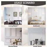 $78 6-Frame Premade Accent Wall Molding Kit, Pre-Cut Chair Rail Trim