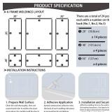 $78 6-Frame Premade Accent Wall Molding Kit, Pre-Cut Chair Rail Trim