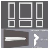 $78 6-Frame Premade Accent Wall Molding Kit, Pre-Cut Chair Rail Trim