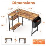 $60 Mericonia Small L-Shaped Computer Desk with Power Outlets, Corner