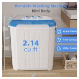 $93 VCJ Portable Twin-Tub Washer, 14lb Capacity, Washer/Spinner