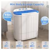 $93 VCJ Portable Twin-Tub Washer, 14lb Capacity, Washer/Spinner