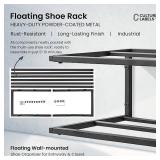 Wall Mounted Shoe Rack - 2-Tier Modern Hanger, Easy Assembly