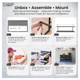 Wall Mounted Shoe Rack - 2-Tier Modern Hanger, Easy Assembly