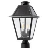 $140 LUTEC Outdoor Solar Lamp Post Light with Motion Sensor, 3 Modes