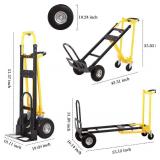 $210 Convertible Hand Truck Dolly Cart, 3-in-1 Aluminum, 1000 Lbs
