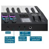 $149 37-key MIDI keyboard controller with 16 backlit drum pads, touch