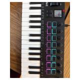 $149 37-key MIDI keyboard controller with 16 backlit drum pads, touch