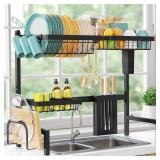 Over The Sink Dish Drying Rack - Adjustable 2-Tier Stainless Steel