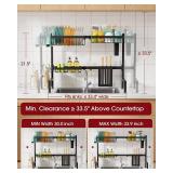 Over The Sink Dish Drying Rack - Adjustable 2-Tier Stainless Steel