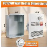 $179 9815WH Wall-Mounted Electric Heater, 1500W, 120/240V, White