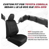 $70 FREESOO for Toyota Corolla Seat Covers Waterproof 2PCS Black
