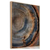 $66 IBHJSART Framed Tree Ring Canvas Wall Art - Farmhouse Decor
