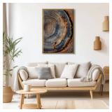 $66 IBHJSART Framed Tree Ring Canvas Wall Art - Farmhouse Decor