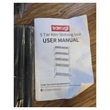 5-Tier Shelf Organizer, Heavy-Duty Shelving, Black 33x12.6x72