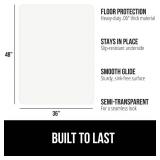 $65 GORILLA GRIP Chair Mat 36x48 for Hardwood Floors