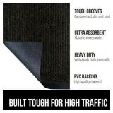 GORILLA GRIP Door Mat, Waterproof, 35x23, Dark BROWN.