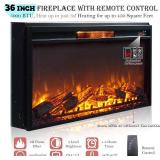 $480 OKD Fireplace TV Stand for 80-In TV, 33" Tall Farmhouse Center