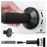 $50 51-165 Inch Tension Curtain Rod, Black