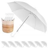 $60 8 Pack Wedding Umbrellas, Windproof Large Auto Open, Fiberglass
