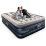 $76 iDOO Queen Air Mattress with Built-in Pump, 18-Inch Raised