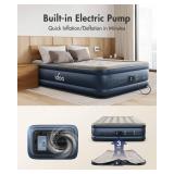 $76 iDOO Queen Air Mattress with Built-in Pump, 18-Inch Raised