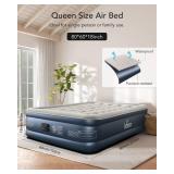 $76 iDOO Queen Air Mattress with Built-in Pump, 18-Inch Raised