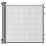 Retractable Baby/Dog Gate, 33.5" Tall, Extends 55" Wide, Gray.