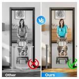 Retractable Baby/Dog Gate, 33.5" Tall, Extends 55" Wide, Gray.