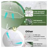 $66 Clear Bubble Wedding Umbrella, Windproof Transparent Dome