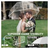 $66 Clear Bubble Wedding Umbrella, Windproof Transparent Dome